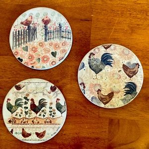 Rooster coaster set